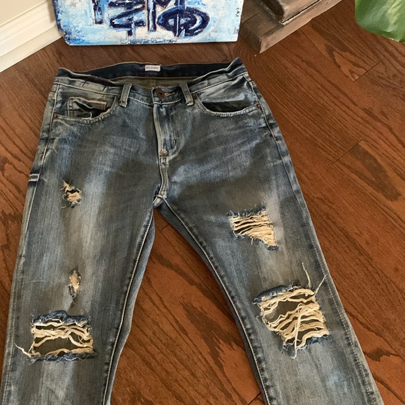 Todayful Japan Vintage Distressed Denim Light Wash Zip 5 Pocket - Picture 15 of 16